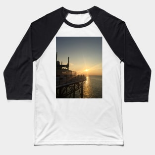 Brighton Pier at Sunset Baseball T-Shirt